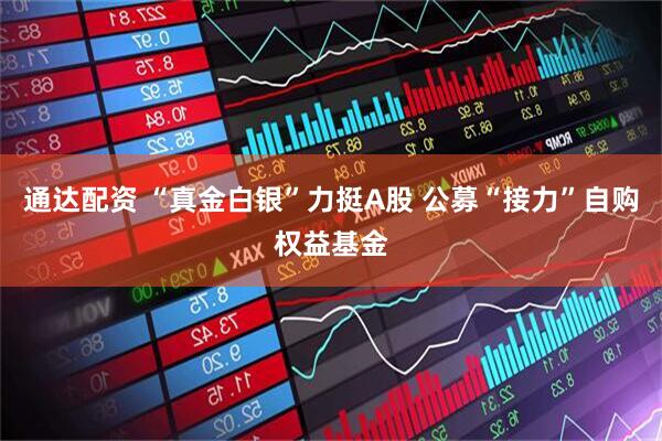 通达配资 “真金白银”力挺A股 公募“接力”自购权益基金
